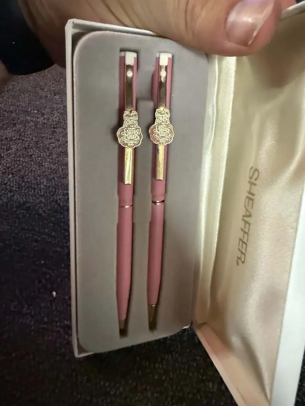 Vintage Sheaffer Precious Moments Collectors Club Pink Pen Gift Set